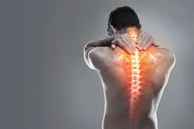 Patient with neck pain receiving physiotherapy
